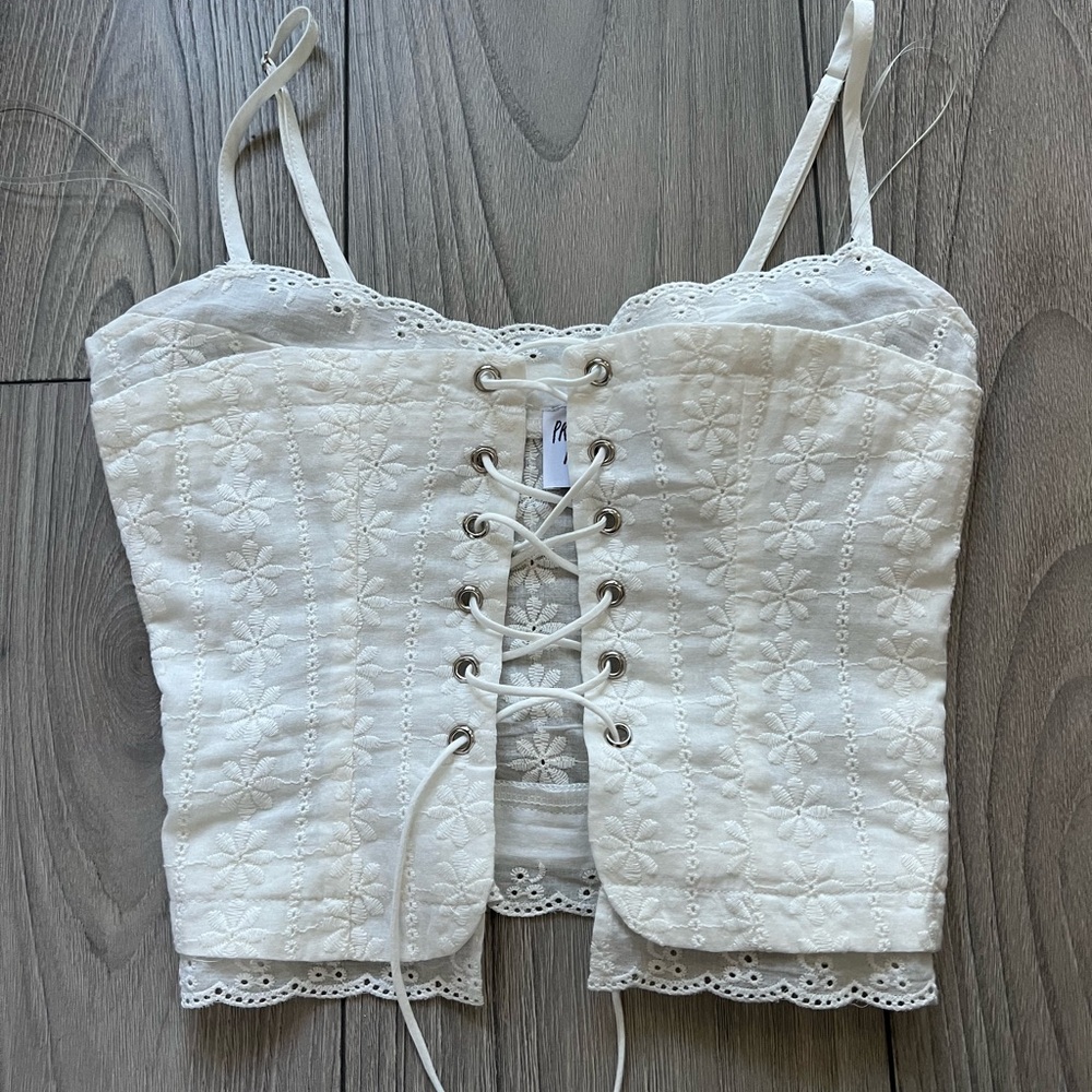 Princess Polly embroidered corset top